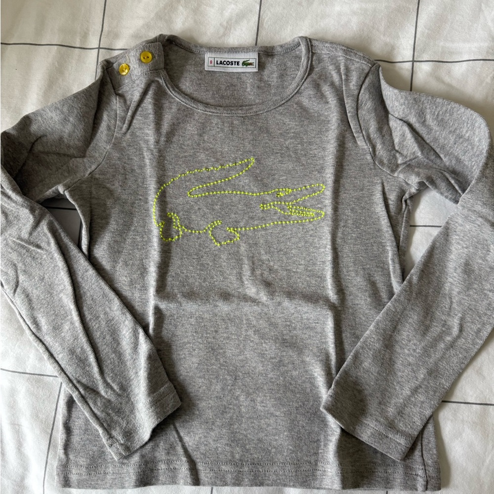 Lacoste Kids Gray Long Sleeve Shirt